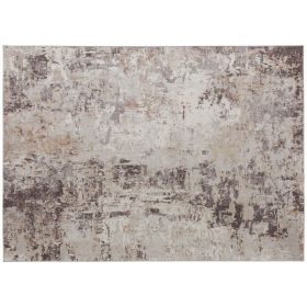 HOMCOM Machine Washable Area Rug 5x7, Non-Slip Modern Abstract Floor Carpet for Living Room, Bedroom, Dining Room, Mixed-Brown